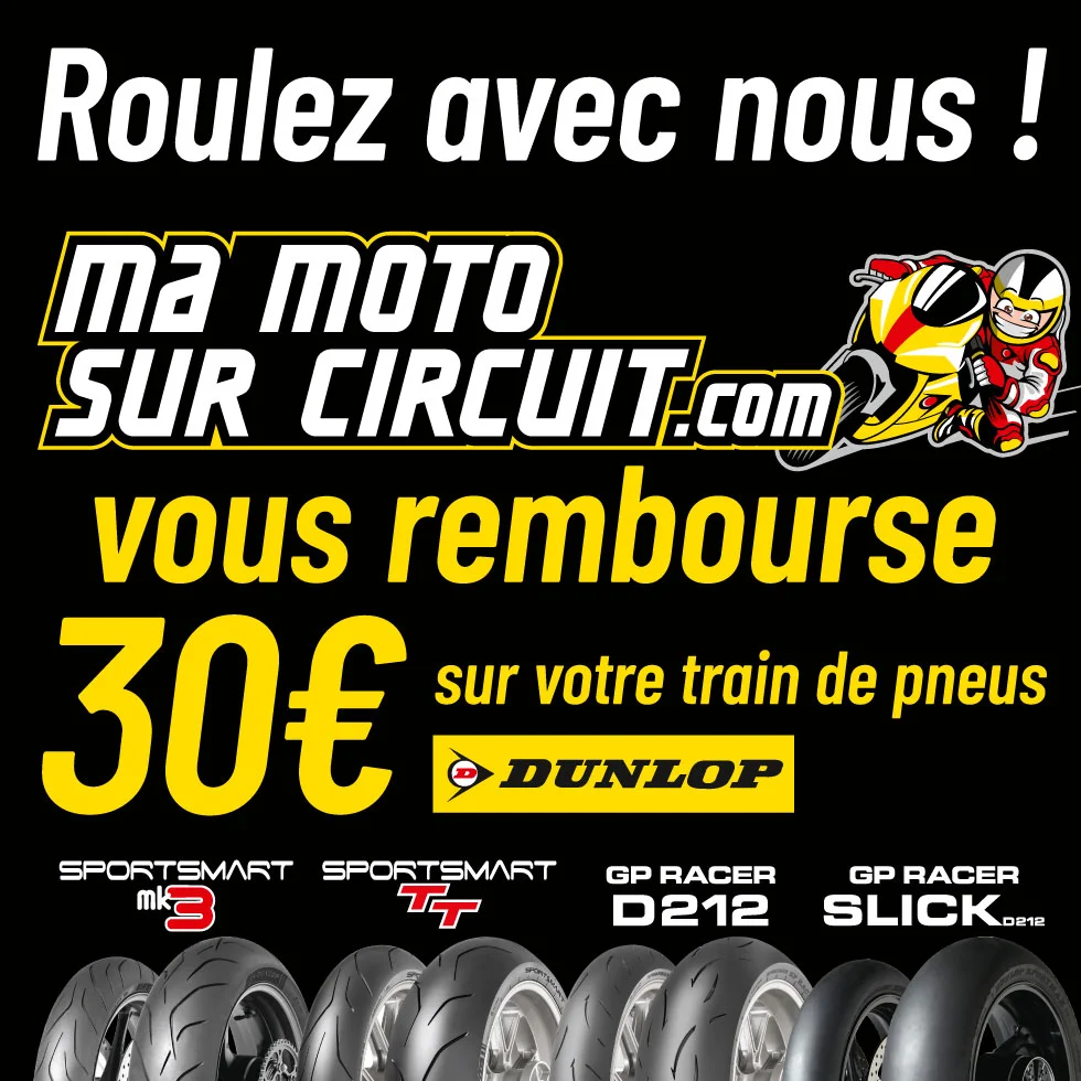 Ma moto sur circuit by Dunlop, le partenaire pneus de nos roulages