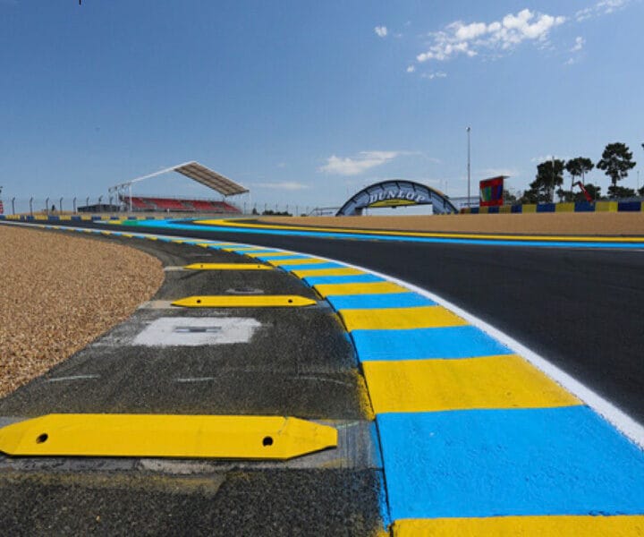 roulage moto au Mans, la chicane Dunlop
